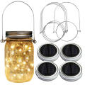 Hanging Solar Mason Jar Lid Lights, 20 Led String Fairy Lights